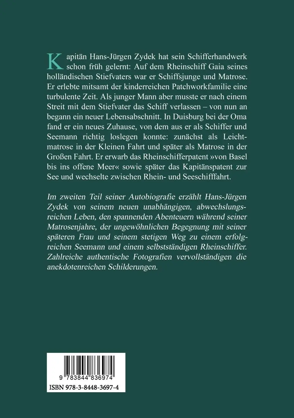 Rückseite: 9783844836974 | Vom Rhein bis ins offene Meer | Hans-Jürgen Zydek | Taschenbuch | 2012