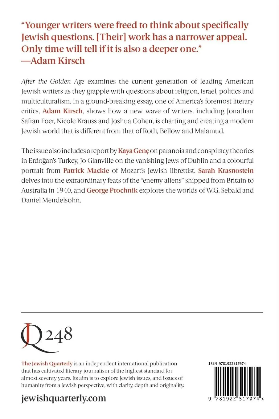 Rückseite: 9781922517074 | After the Golden Age | Jonathan Pearlman | Taschenbuch | Englisch