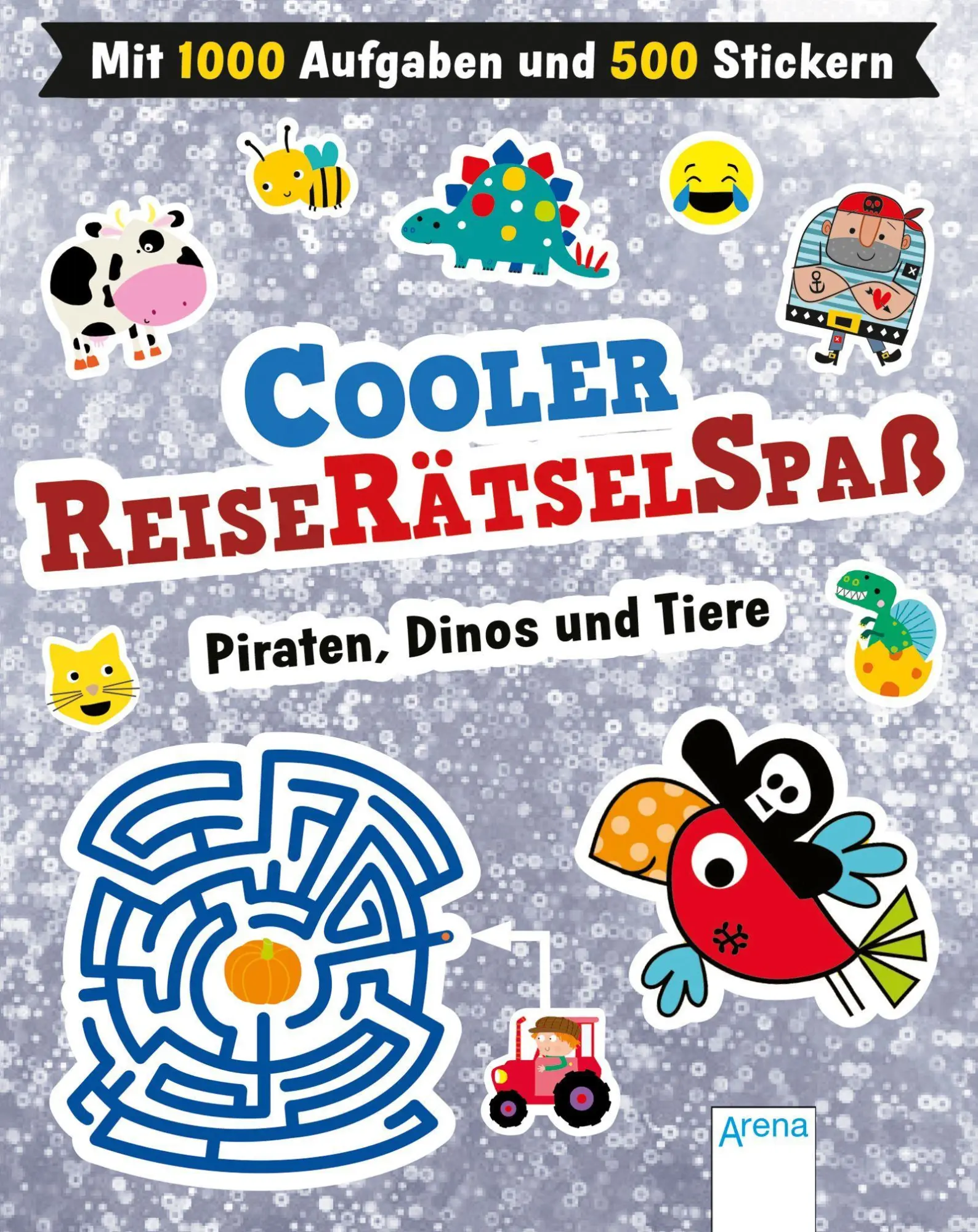 Cover: 9783401717074 | Cooler Reiserätselspaß. Piraten, Dinos und Tiere (Mit 1.000...