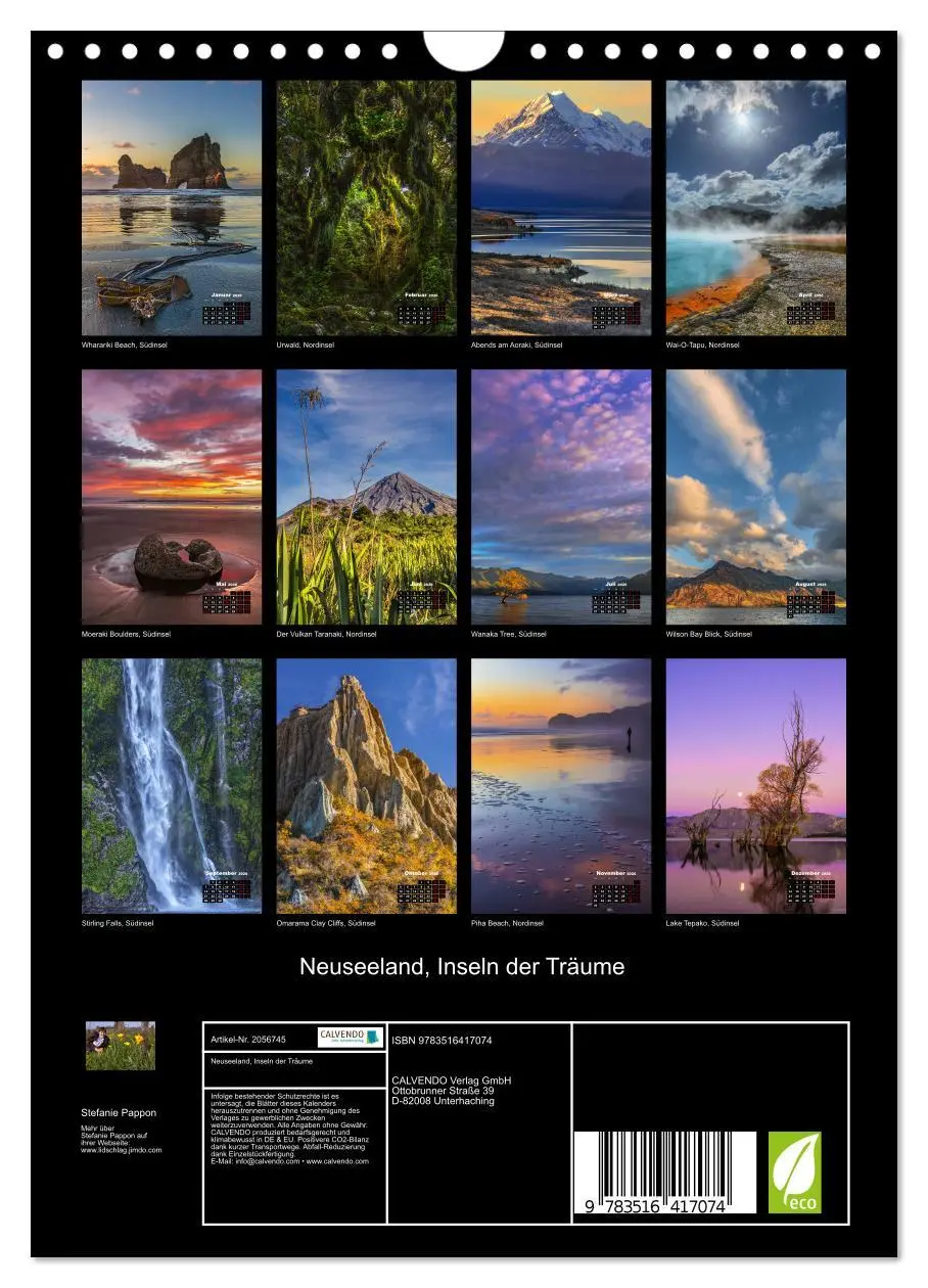 Bild: 9783516417074 | Neuseeland, Inseln der Träume (Wandkalender 2026 DIN A4 hoch),...