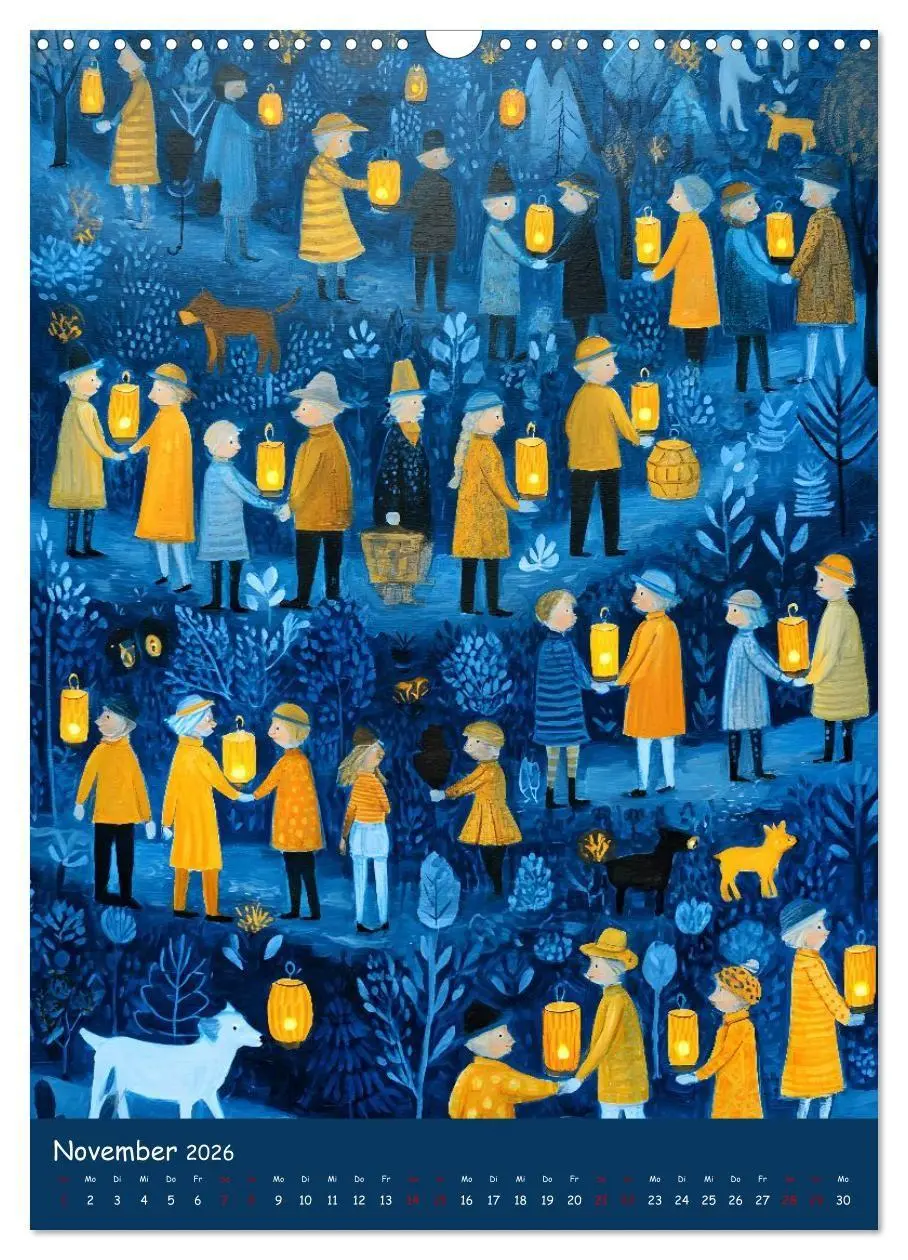 Bild: 9783516727074 | Folk Art Seasons (Wandkalender 2026 DIN A3 hoch), CALVENDO...