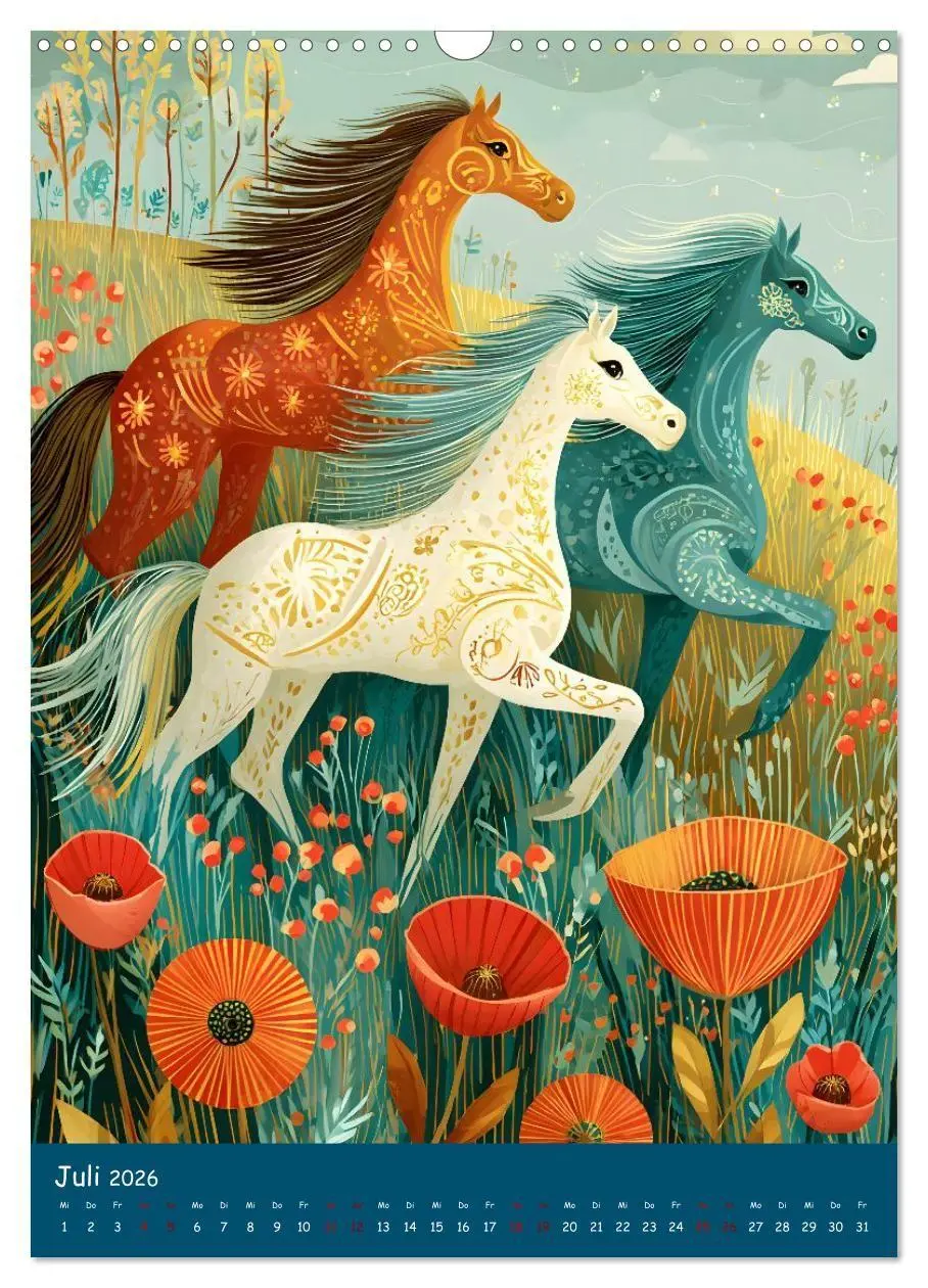 Bild: 9783516727074 | Folk Art Seasons (Wandkalender 2026 DIN A3 hoch), CALVENDO...
