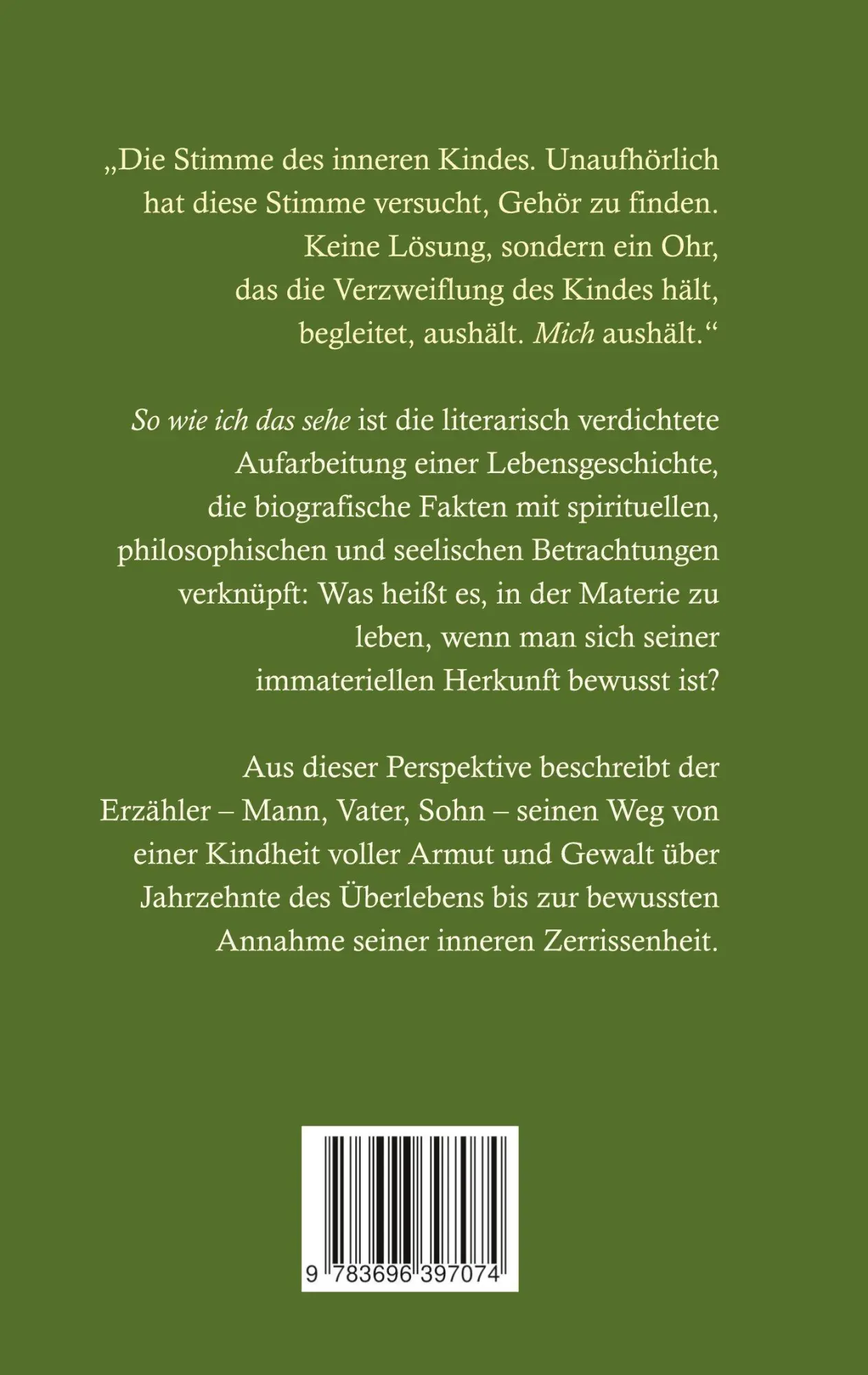 Rückseite: 9783696397074 | So wie ich das sehe | Henning Zweig | Taschenbuch | 118 S. | Deutsch