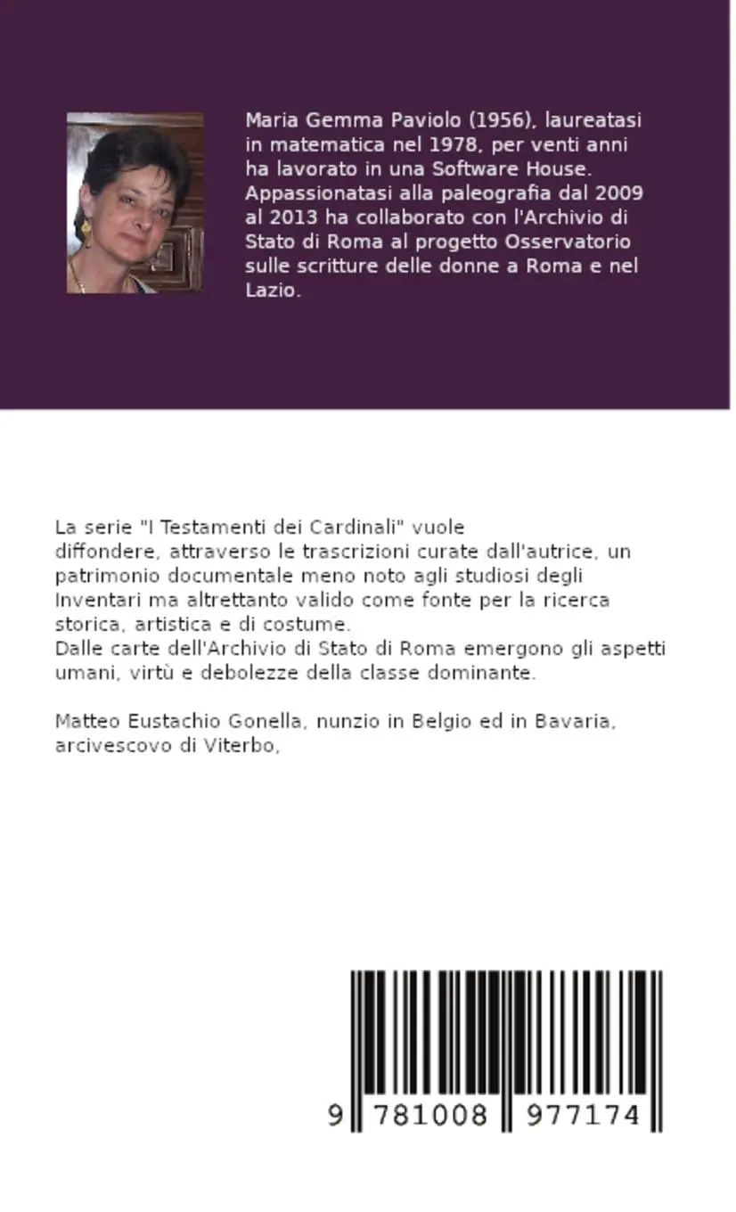 Rückseite: 9781008977174 | I Testamenti dei Cardinali | Matteo Eustachio Gonella (1811-1870)