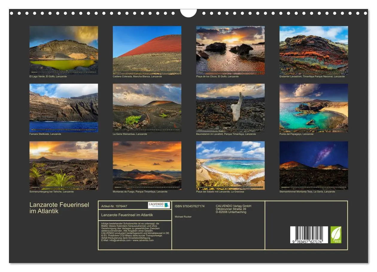 Bild: 9783457627174 | Lanzarote Feuerinsel im Atlantik (Wandkalender 2026 DIN A3 quer),...