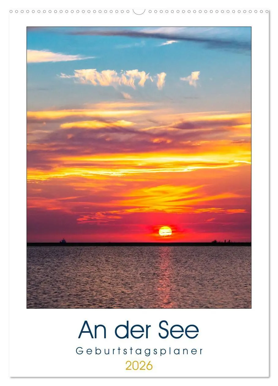 Cover: 9783516407174 | An der See Geburtstagsplaner (Wandkalender 2026 DIN A2 hoch),...