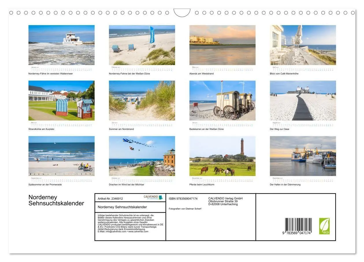 Bild: 9783569047174 | Norderney Sehnsuchtskalender (Wandkalender 2027 DIN A3 quer),...