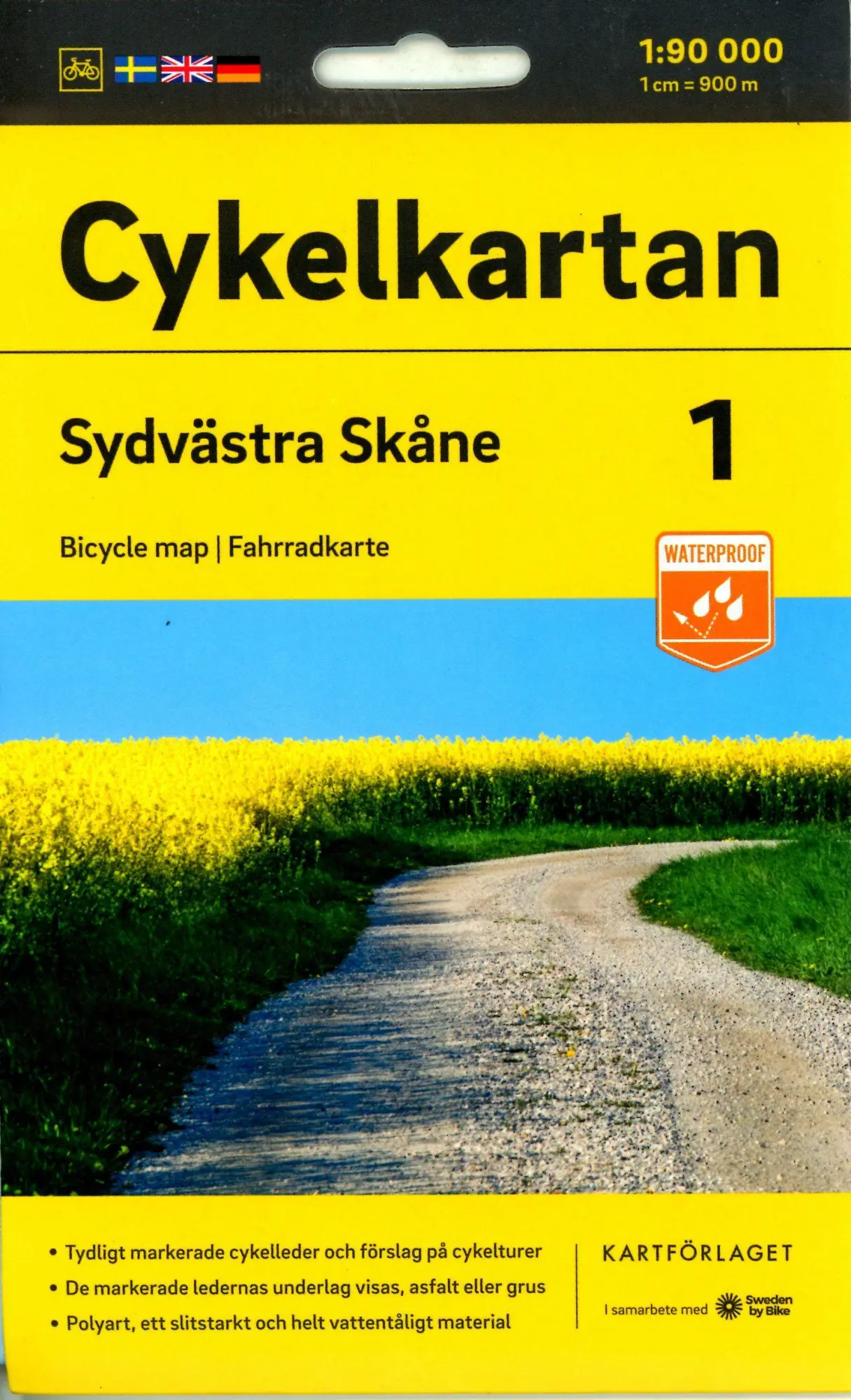 Cover: 9789189427174 | Cykelkartan Blad 1 Sydvästra Skåne 1:90000 | (Land-)Karte | Deutsch