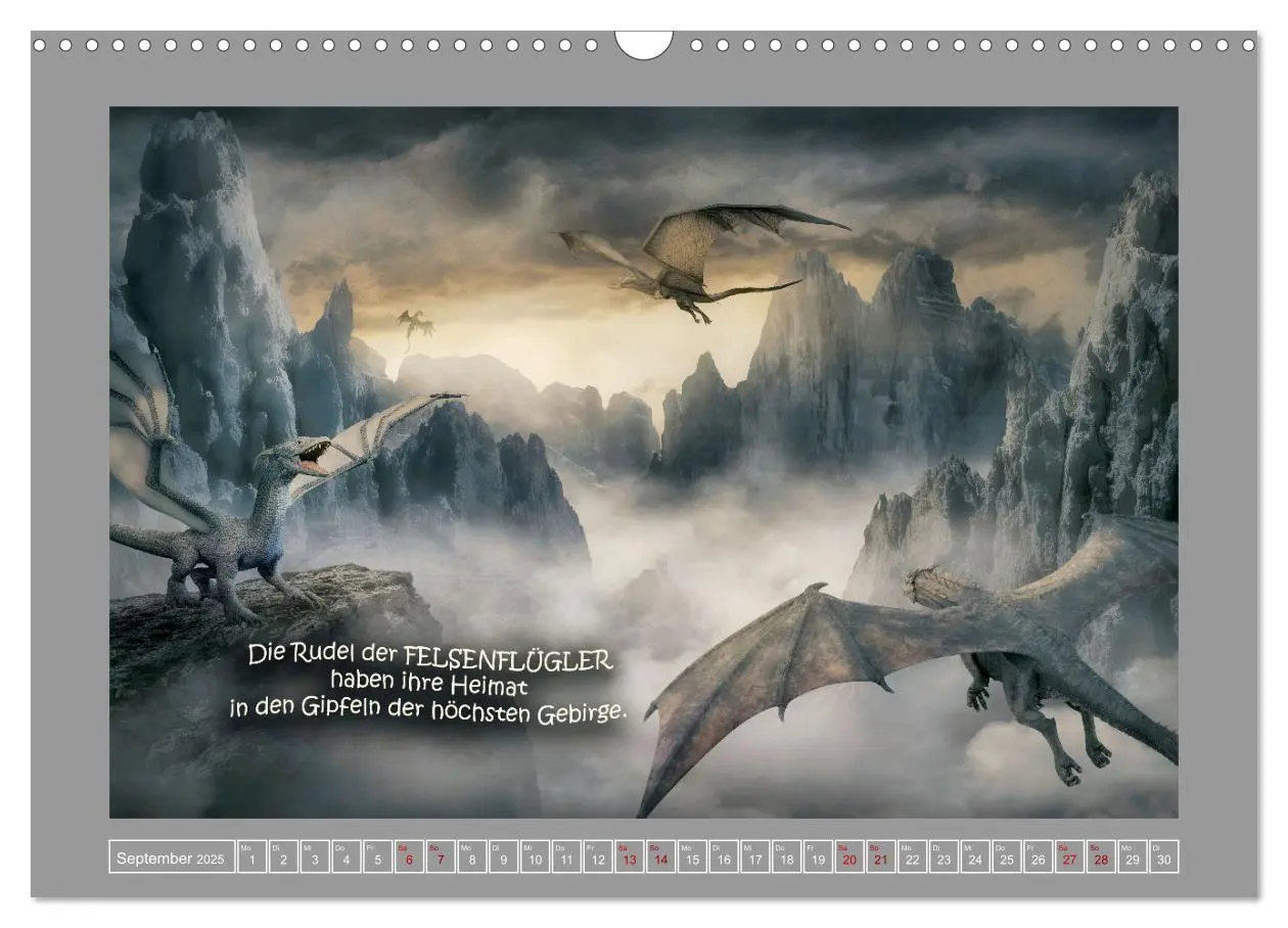 Bild: 9783383987274 | Wo die wilden Drachen wohnen (Wandkalender 2025 DIN A3 quer),...