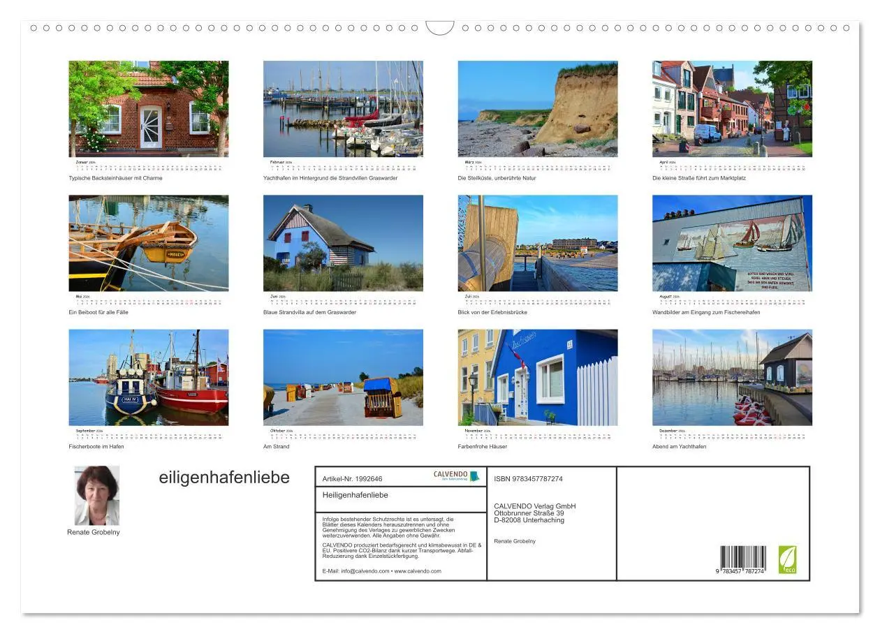 Bild: 9783457787274 | Heiligenhafenliebe (Wandkalender 2026 DIN A2 quer), CALVENDO...