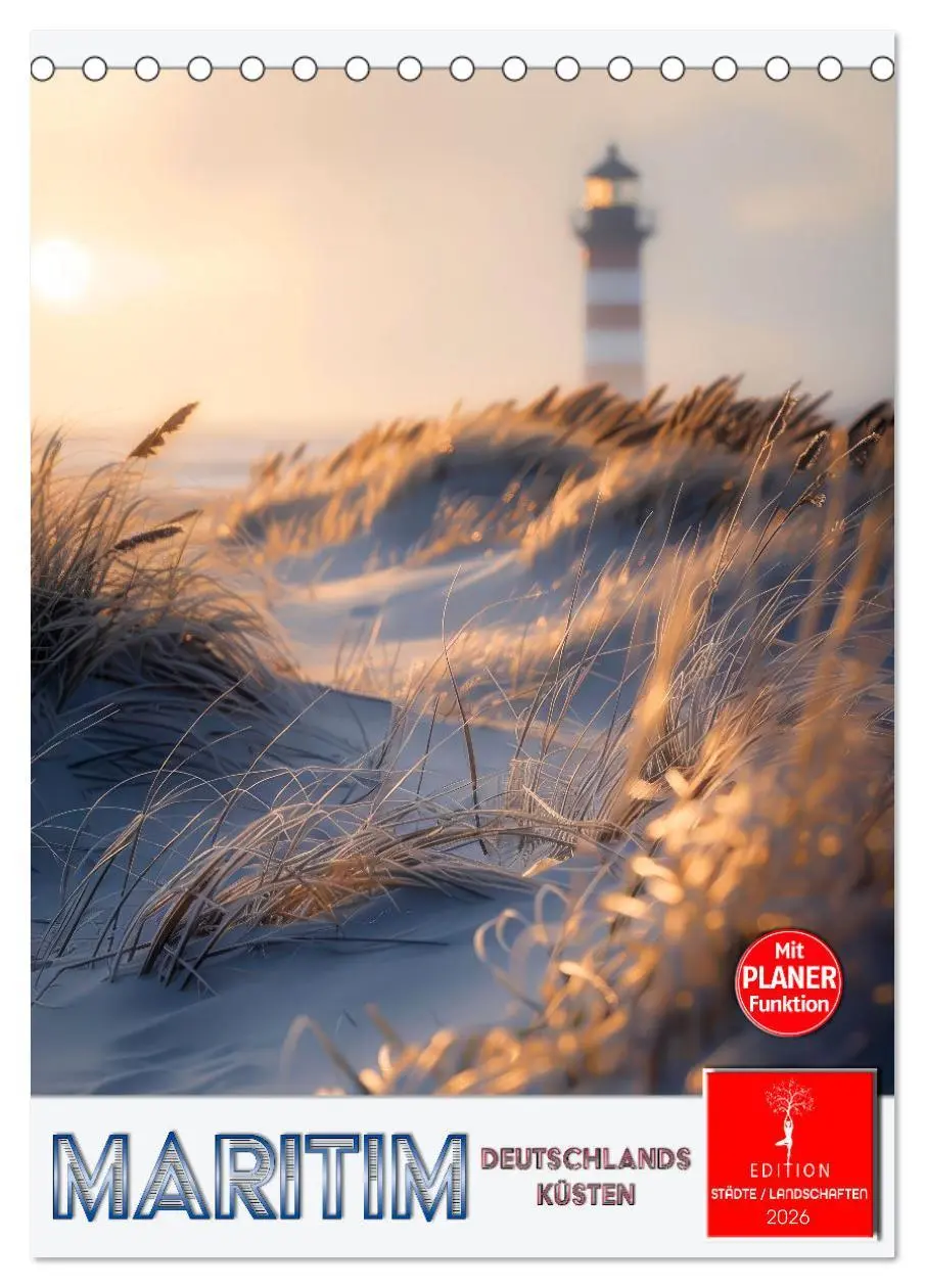 Cover: 9783516257274 | Maritim, Deutschlands Küsten (Tischkalender 2026 DIN A5 hoch),...