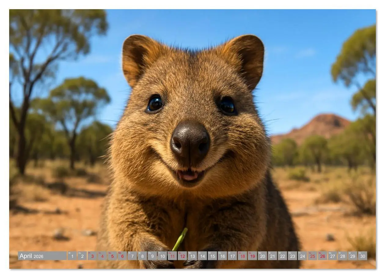 Bild: 9783516637274 | Die vielleicht nettesten Wildtiere (Wandkalender 2026 DIN A4 quer),...