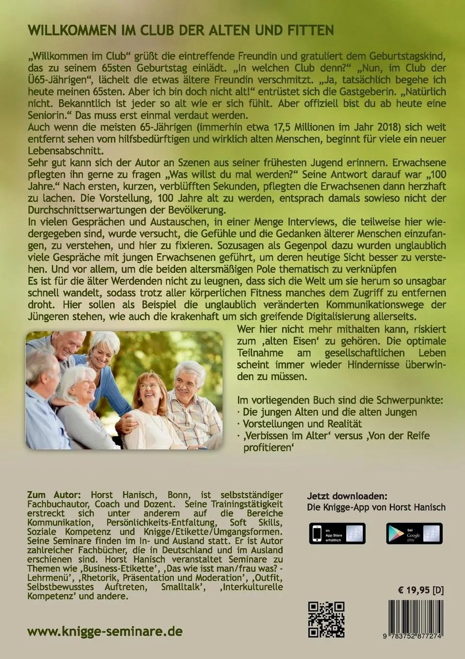 Rückseite: 9783752877274 | Ü65- und Senioren-Knigge 2100 | Horst Hanisch | Taschenbuch | 180 S.
