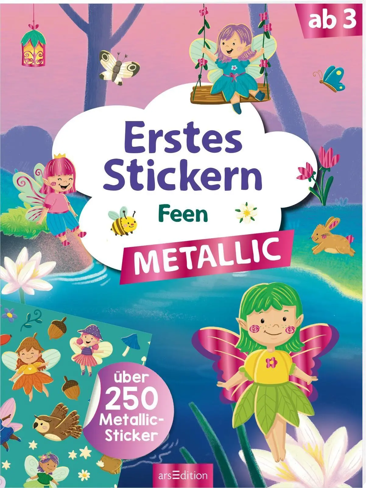 Bild: 9783845867274 | Erstes Stickern Metallic - Feen | Über 250 Metallic-Sticker | Dietz