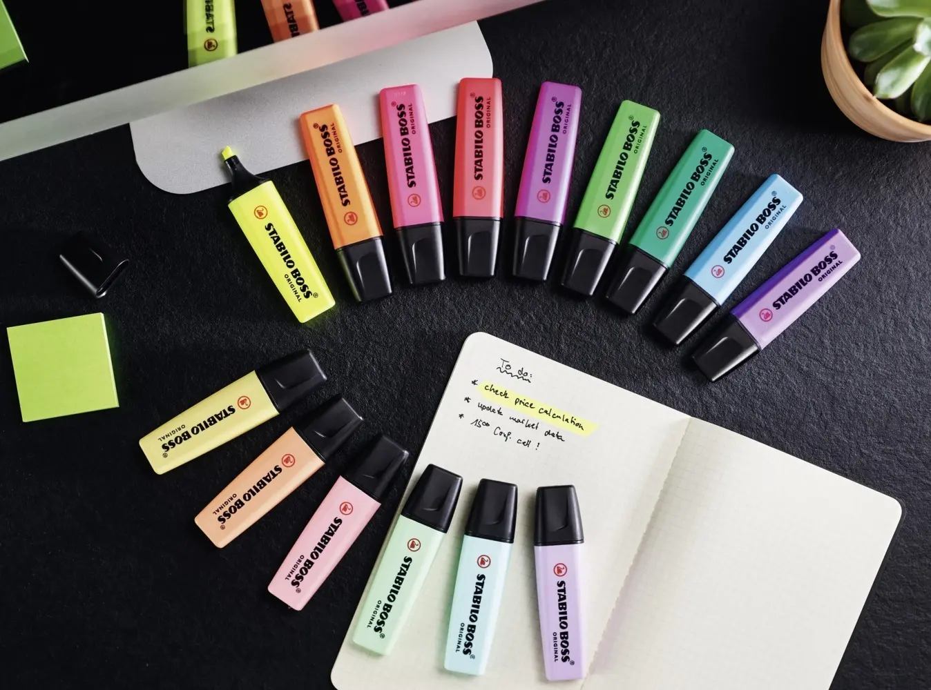 Bild: 4006381567374 | Textmarker - STABILO BOSS ORIGINAL Pastel - 4er Pack - sanftes...
