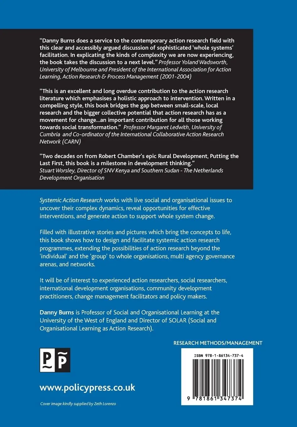 Rückseite: 9781861347374 | Systemic action research | Danny Burns | Taschenbuch | Englisch | 2007