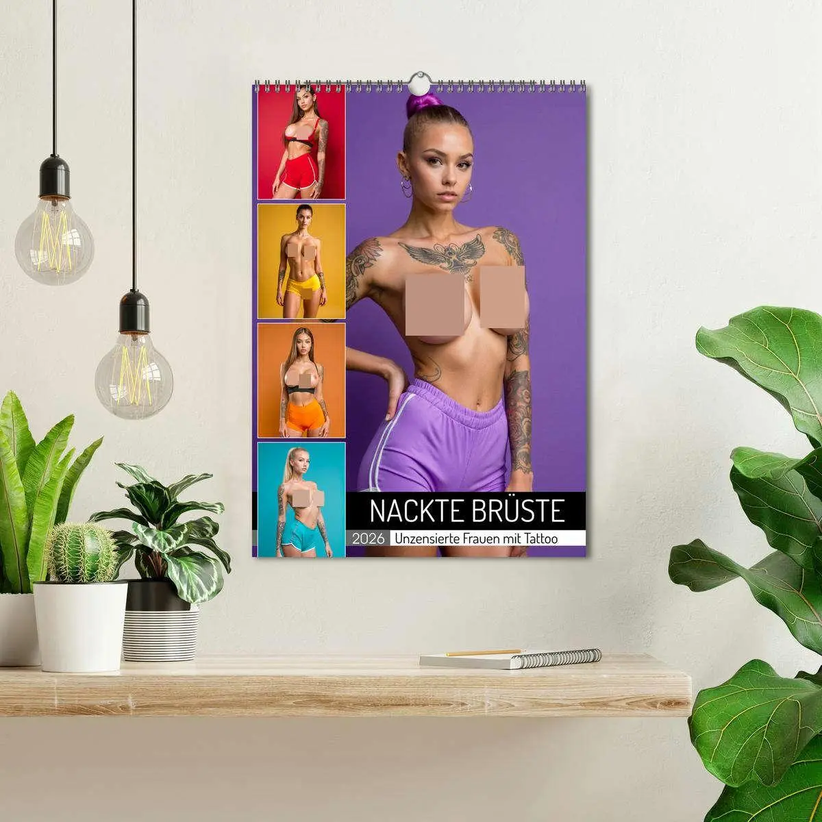 Bild: 9783516627374 | NACKTE BRÜSTE - Unzensierte Frauen mit Tattoo (Wandkalender 2026...
