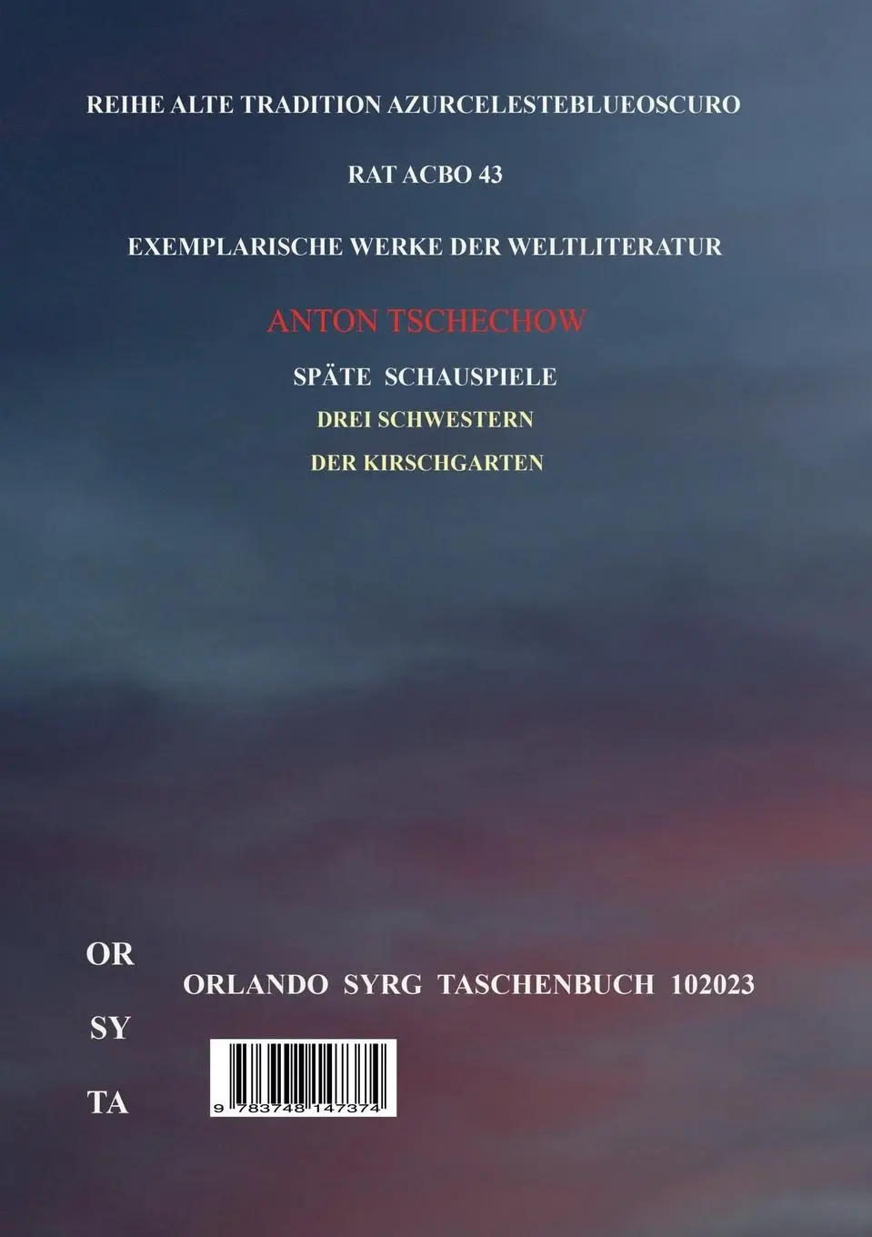 Rückseite: 9783748147374 | Anton Tschechows Ausgewählte Prosa III | Anton Tschechow | Taschenbuch