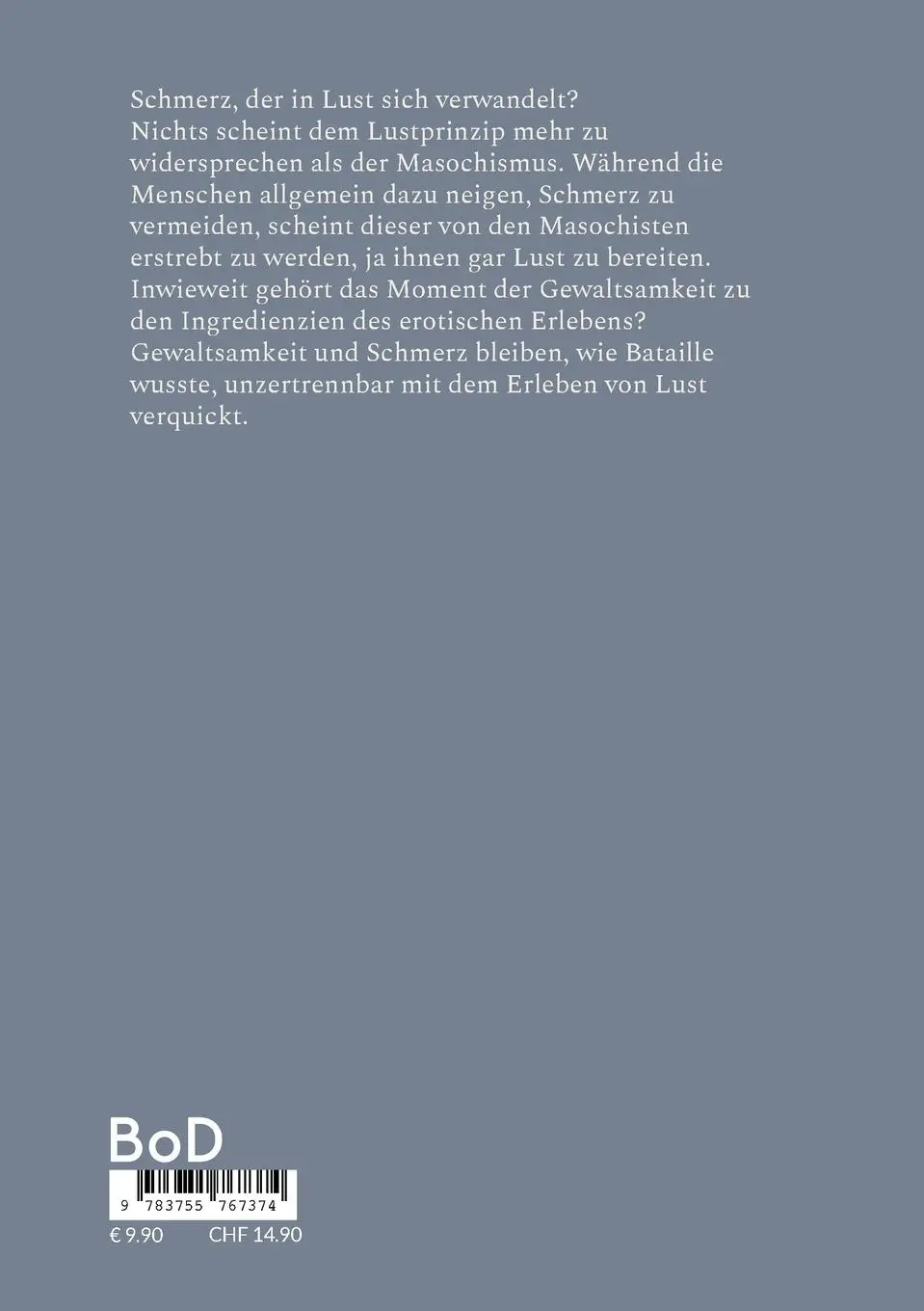 Rückseite: 9783755767374 | Von den Wonnen der Peitsche | Hans-Jürgen Döpp | Taschenbuch | 28 S.