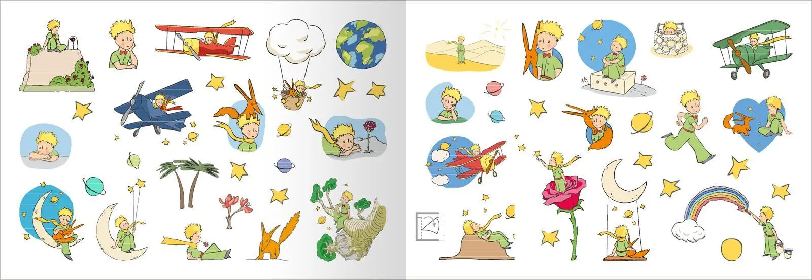 Bild: 4014489137474 | myNOTES Papeterie: Der Kleine Prinz Stickerheft | Saint-Exupéry | 2025