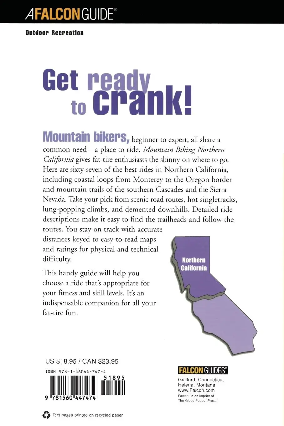 Rückseite: 9781560447474 | Mountain Biking Northern California | Roger Mcgehee | Taschenbuch