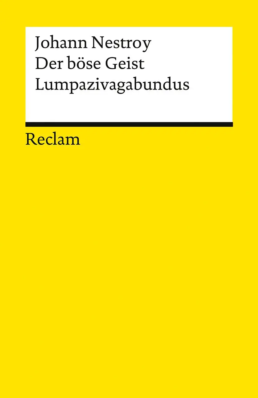Cover: 9783150147474 | Der böse Geist Lumpazivagabundus oder: Das liederliche Kleeblatt