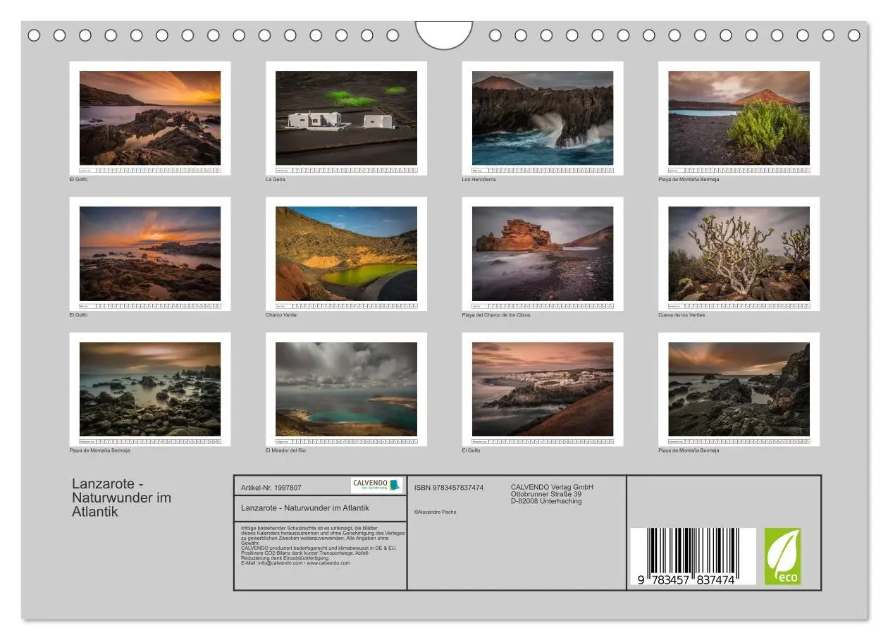 Bild: 9783457837474 | Lanzarote - Naturwunder im Atlantik (Wandkalender 2026 DIN A4...