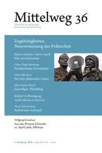Cover: 9783868547474 | Mittelweg 36 - Zugehörigkeiten. Vermessung des Politischen | Oppelt