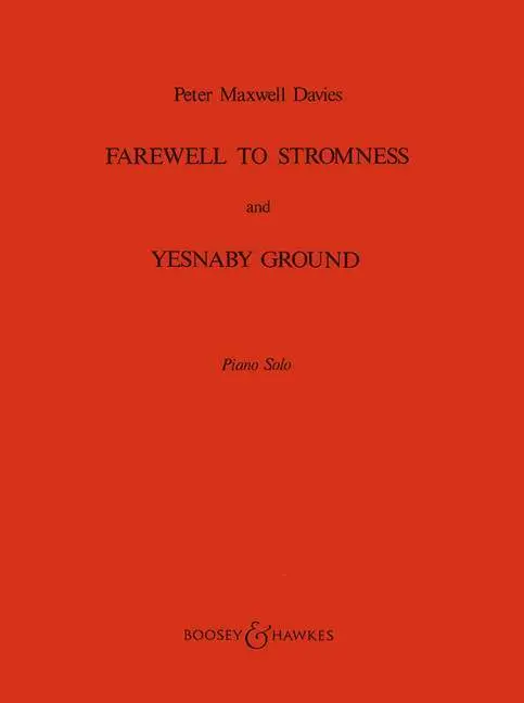 Cover: 9790060037474 | Farewell to Stromness &amp; Yesnaby Ground | Sir Peter Maxwell Davies