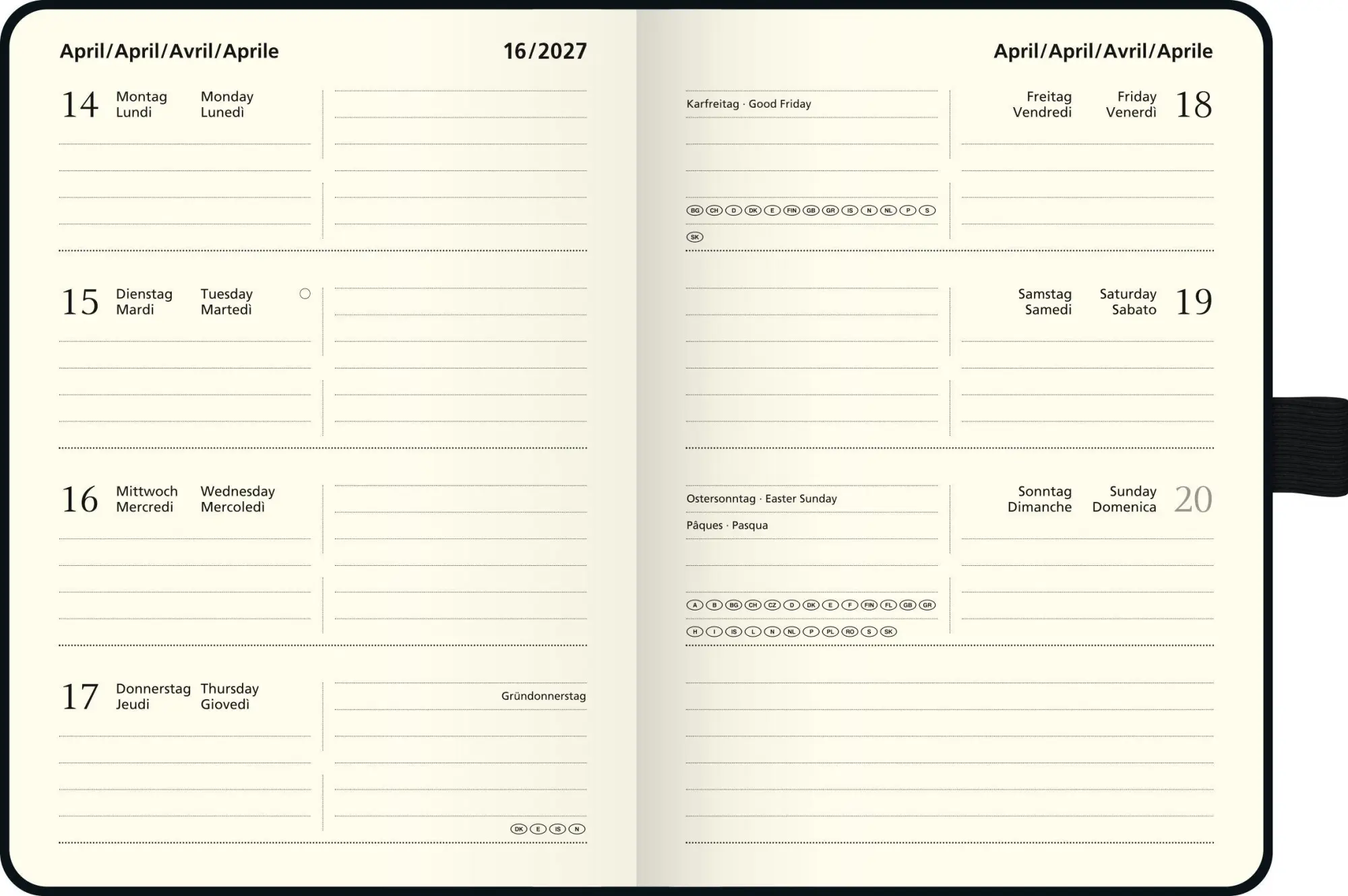 Bild: 4061947157574 | BRUNNEN 1073266907 Taschenkalender Kompagnon Mod. 732 66 2027 A6,...