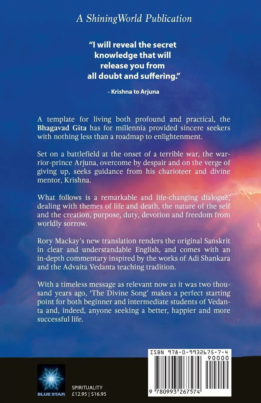 Rückseite: 9780993267574 | Bhagavad Gita - The Divine Song | A New Translation and Commentary