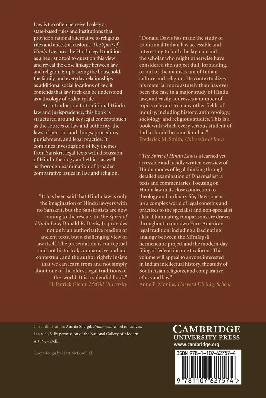 Rückseite: 9781107627574 | The Spirit of Hindu Law | Donald R. Davis Jr | Taschenbuch | Englisch