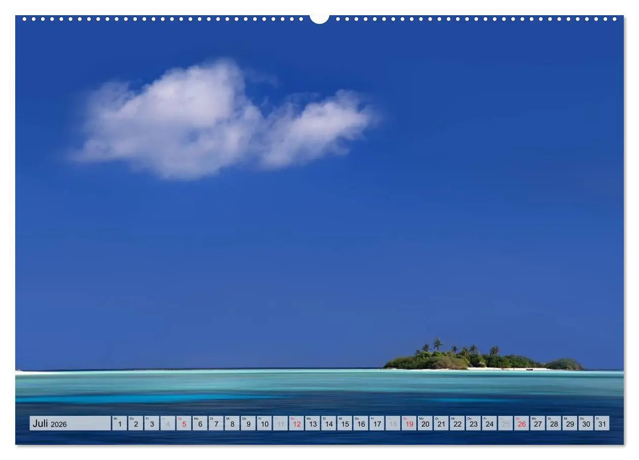 Bild: 9783516227574 | MALEDIVEN (Wandkalender 2026 DIN A2 quer), CALVENDO Monatskalender