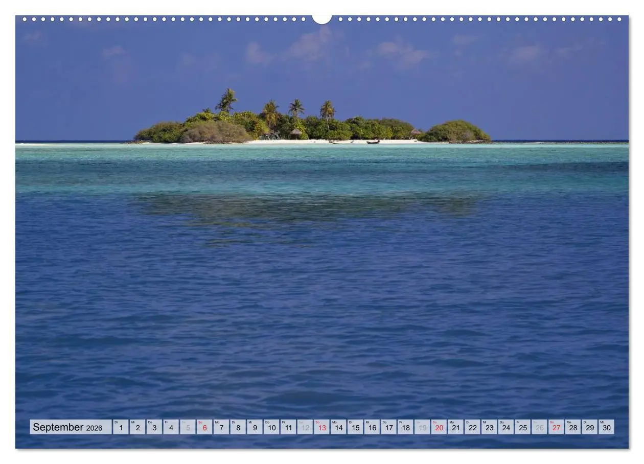 Bild: 9783516227574 | MALEDIVEN (Wandkalender 2026 DIN A2 quer), CALVENDO Monatskalender