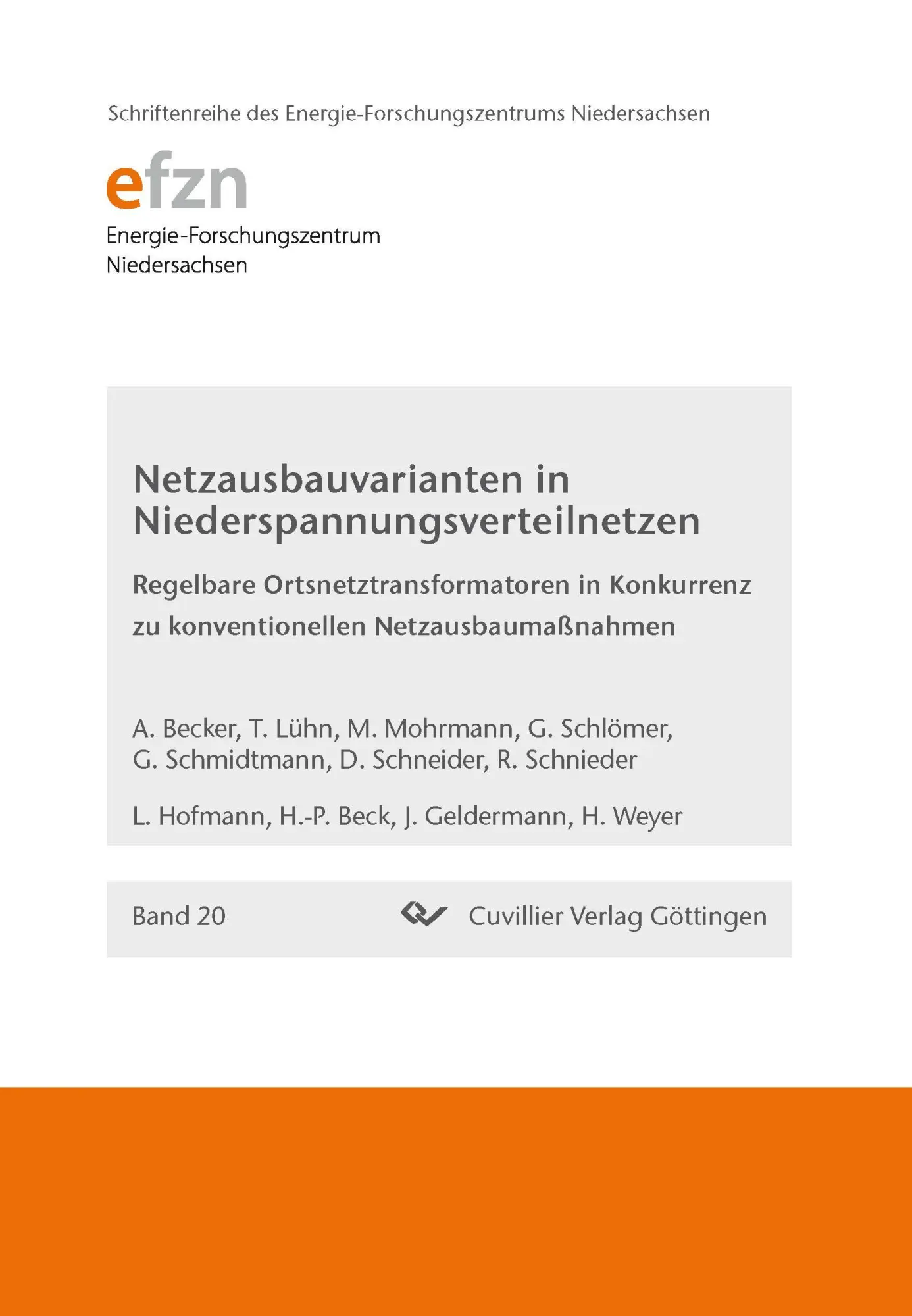 Cover: 9783954047574 | Netzausbauvarianten in Niederspannungsverteilnetzen | Andreas Becker