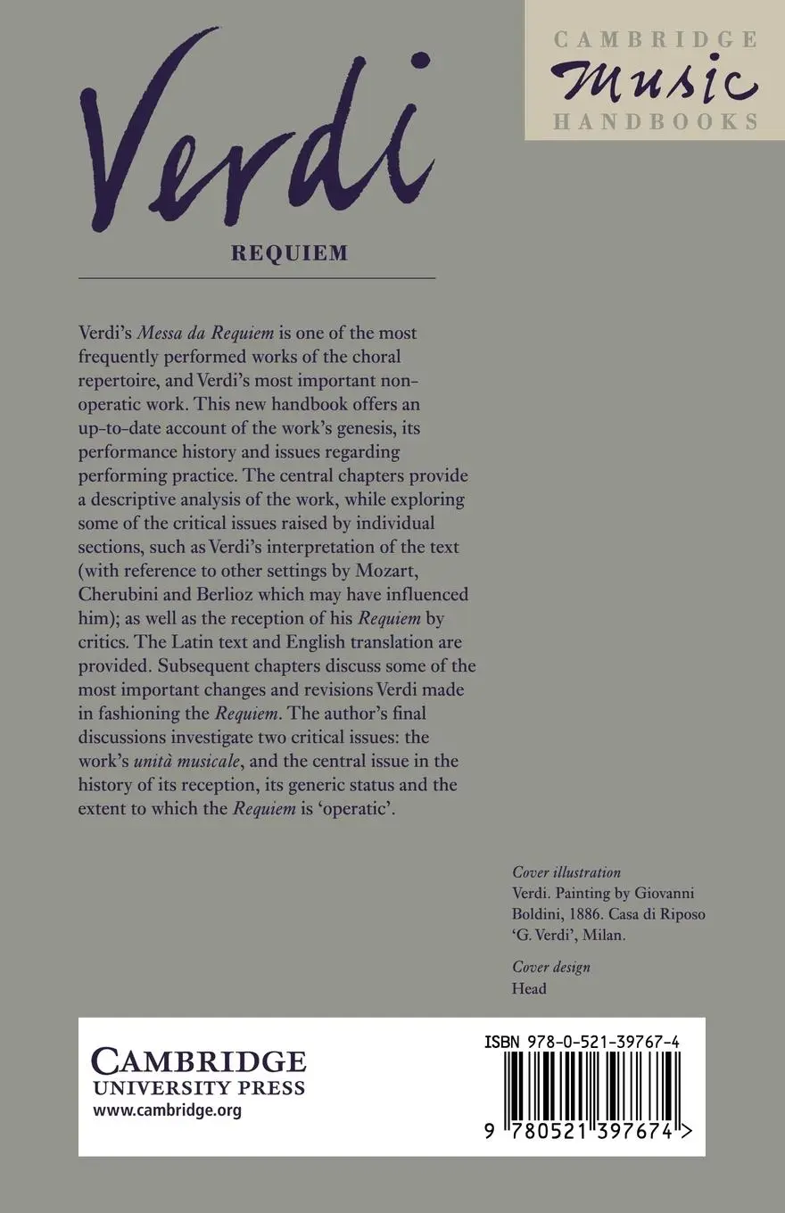 Rückseite: 9780521397674 | Verdi | Requiem | David Rosen (u. a.) | Taschenbuch | Englisch | 2008