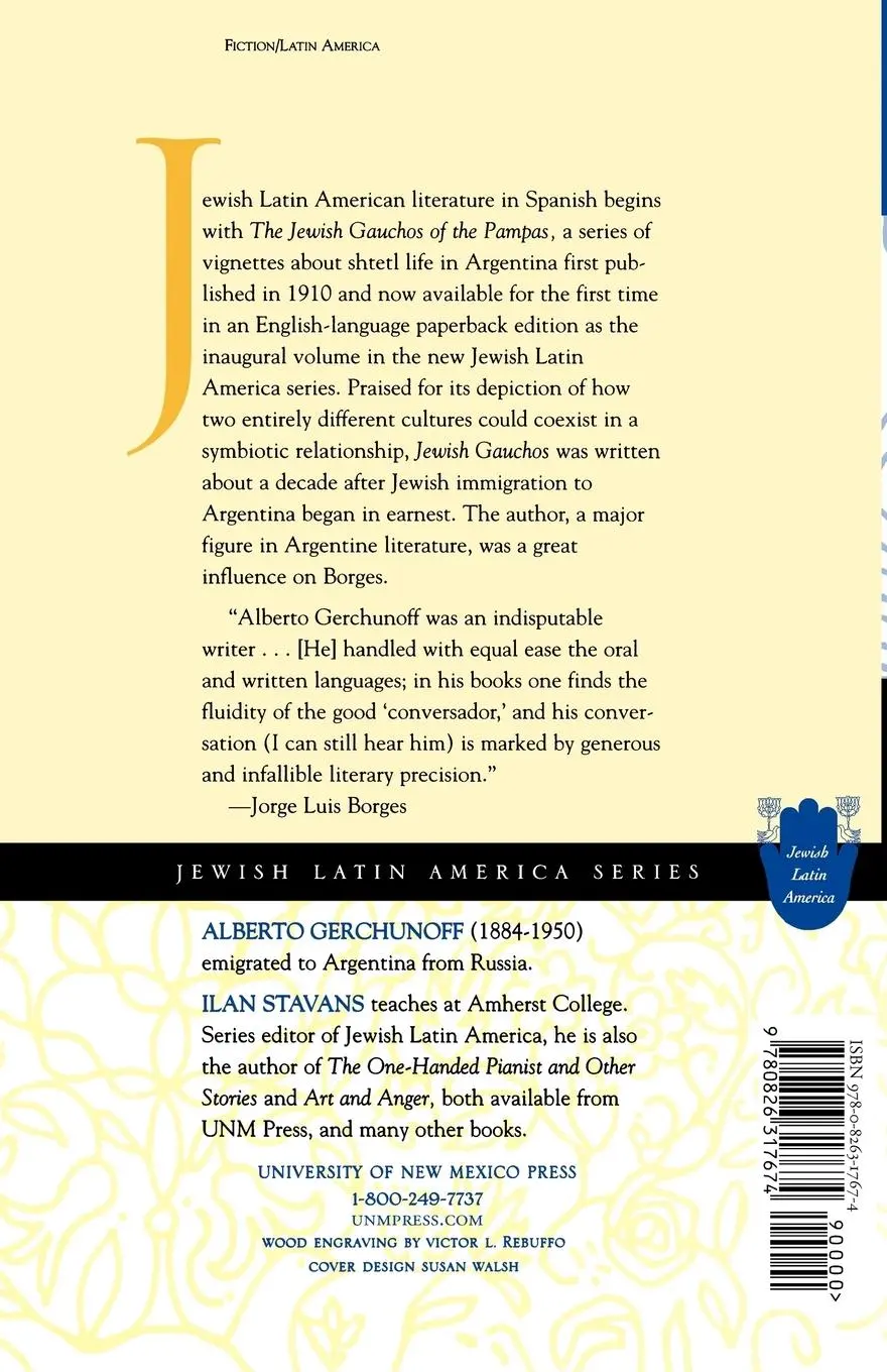 Rückseite: 9780826317674 | The Jewish Gauchos of the Pampas | Alberto Gerchunoff (u. a.) | Buch