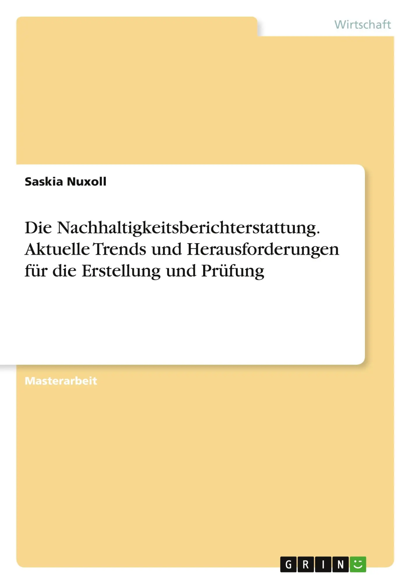 Cover: 9783346487674 | Die Nachhaltigkeitsberichterstattung. Aktuelle Trends und...