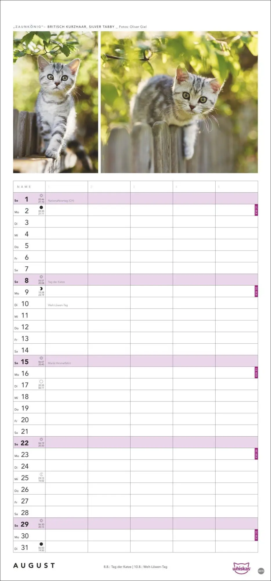 Bild: 9783756417674 | Whiskas Familienplaner 2027 | Kalender | Familienplaner Athesia | 2027