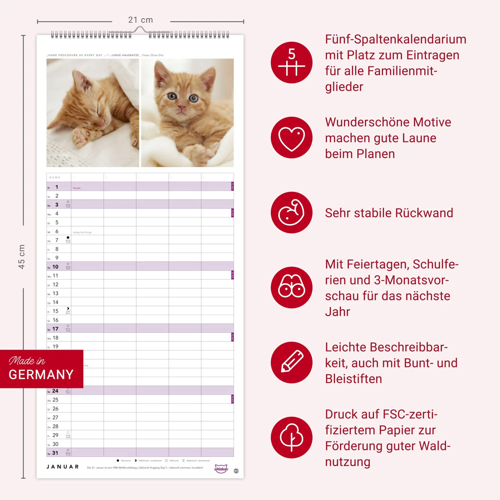 Bild: 9783756417674 | Whiskas Familienplaner 2027 | Kalender | Familienplaner Athesia | 2027