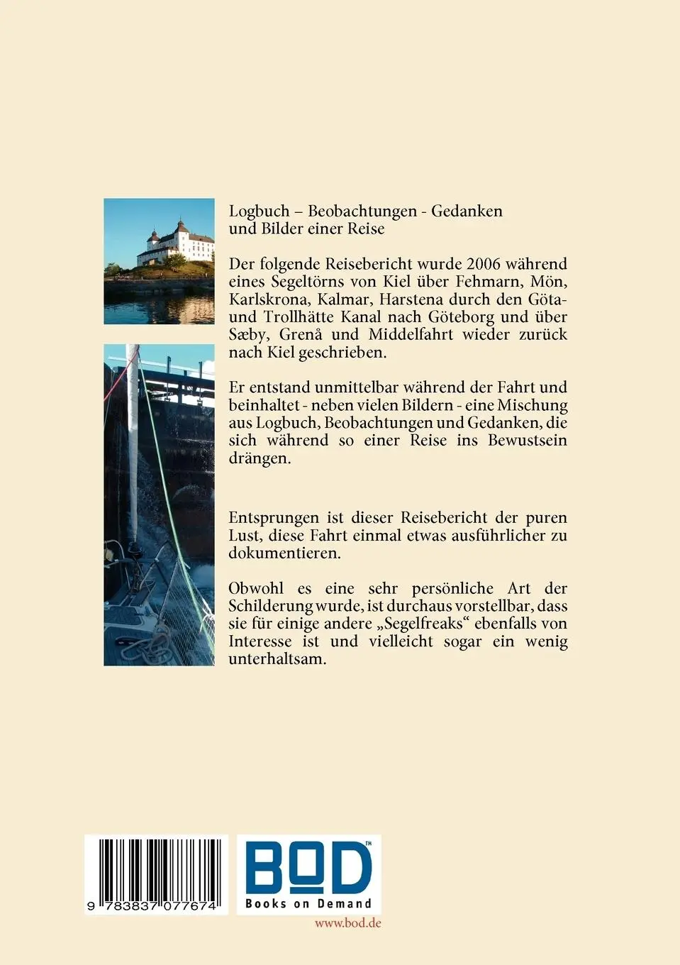 Rückseite: 9783837077674 | Göta Törn | Ein Sommer unter Segeln | Michael Brumm | Taschenbuch