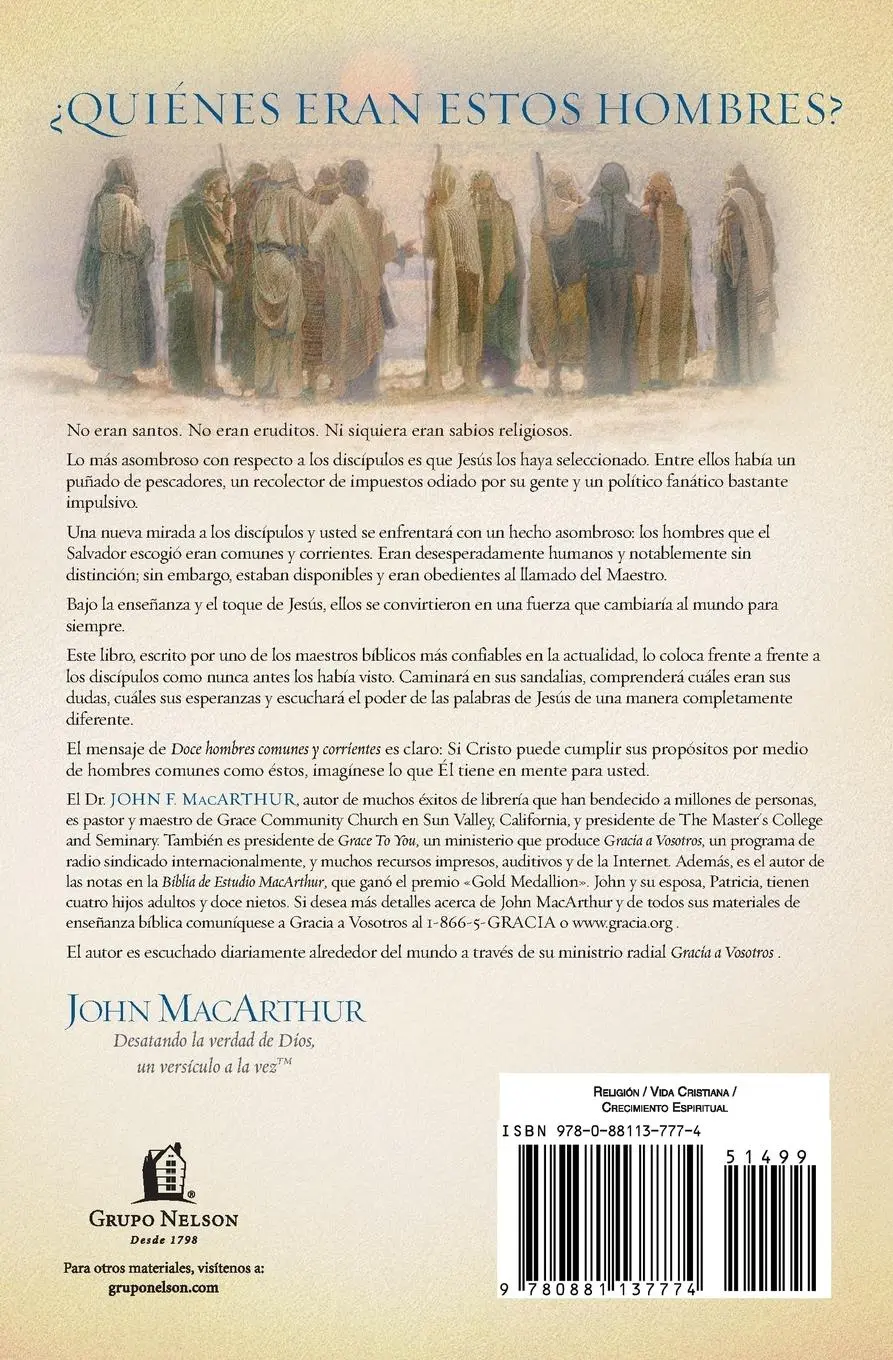 Rückseite: 9780881137774 | Doce hombres comunes y corrientes | John Macarthur | Taschenbuch