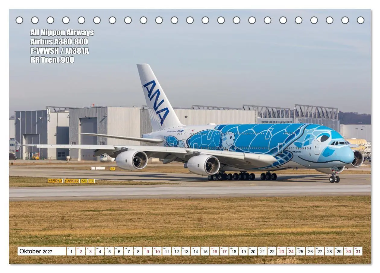 Bild: 9783569537774 | Flugzeuge Hamburg 2027 (Tischkalender 2027 DIN A5 quer), CALVENDO...