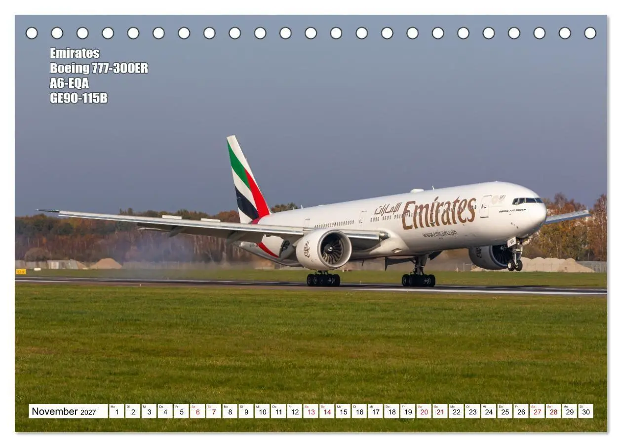 Bild: 9783569537774 | Flugzeuge Hamburg 2027 (Tischkalender 2027 DIN A5 quer), CALVENDO...