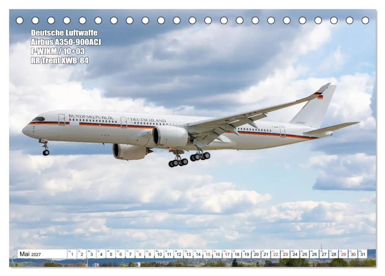 Bild: 9783569537774 | Flugzeuge Hamburg 2027 (Tischkalender 2027 DIN A5 quer), CALVENDO...