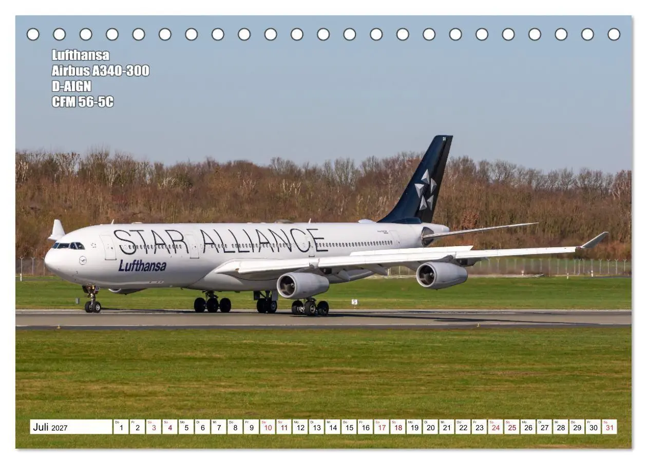 Bild: 9783569537774 | Flugzeuge Hamburg 2027 (Tischkalender 2027 DIN A5 quer), CALVENDO...