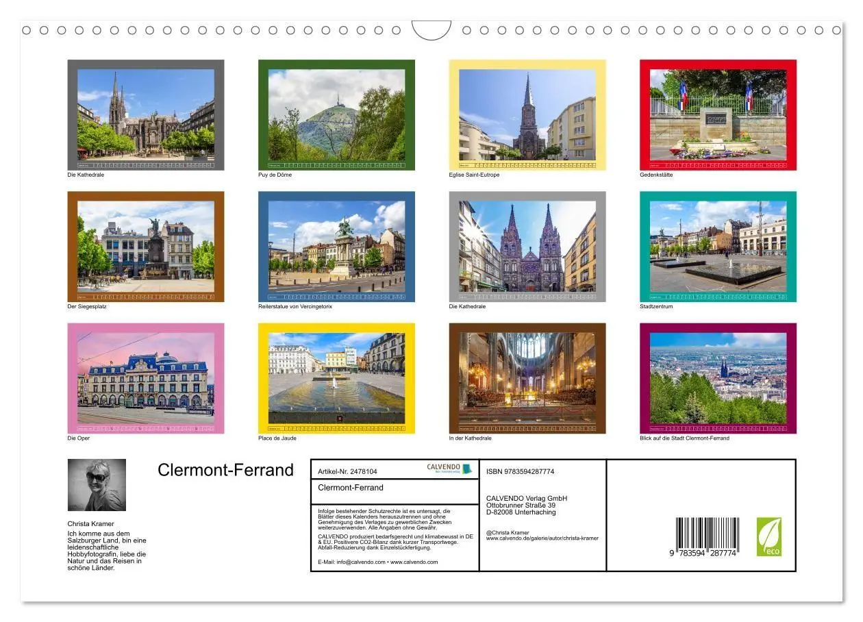 Bild: 9783594287774 | Clermont-Ferrand (Wandkalender 2027 DIN A3 quer), CALVENDO...