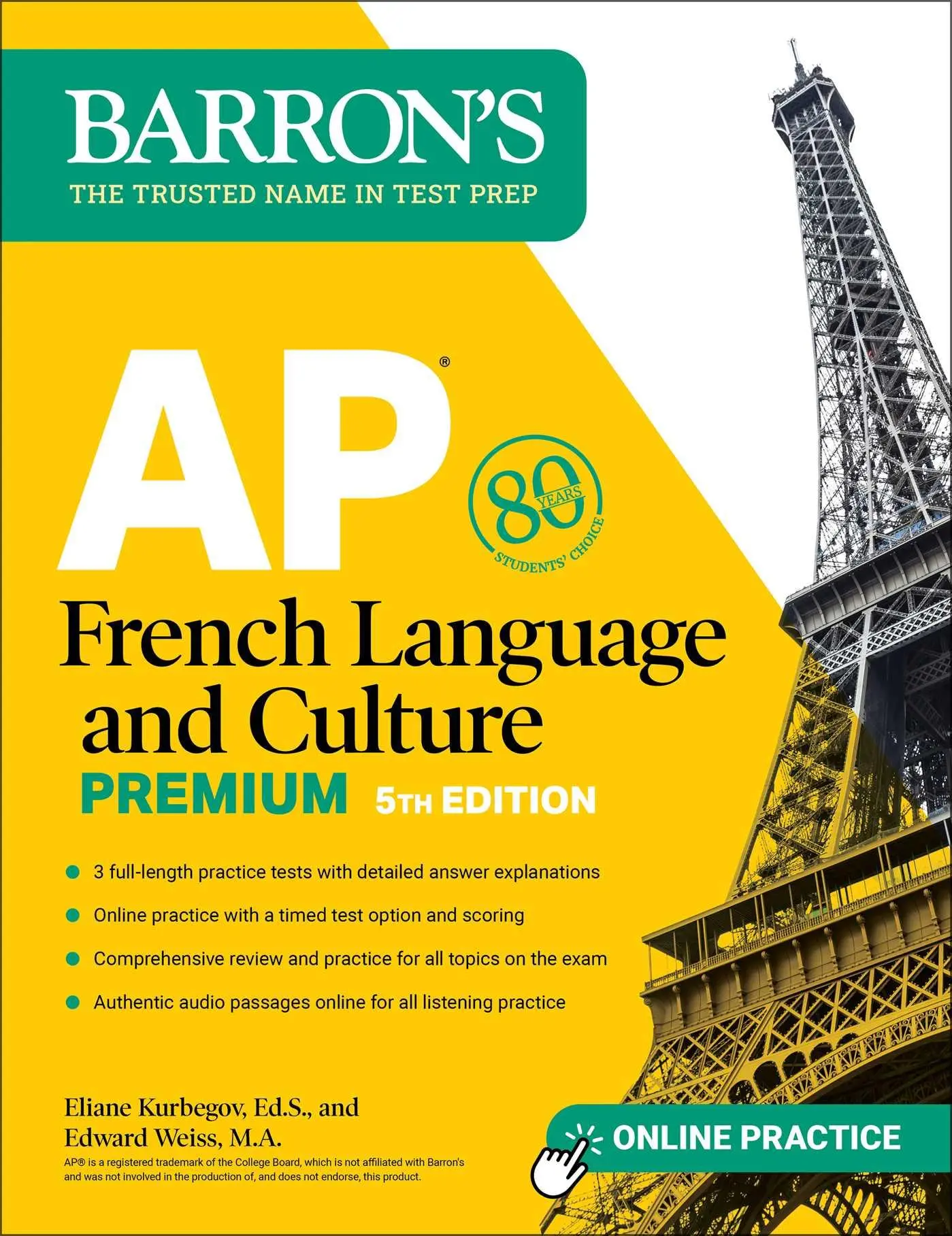 Cover: 9781506287874 | AP French Language and Culture Premium, Fifth Edition: Prep Book...