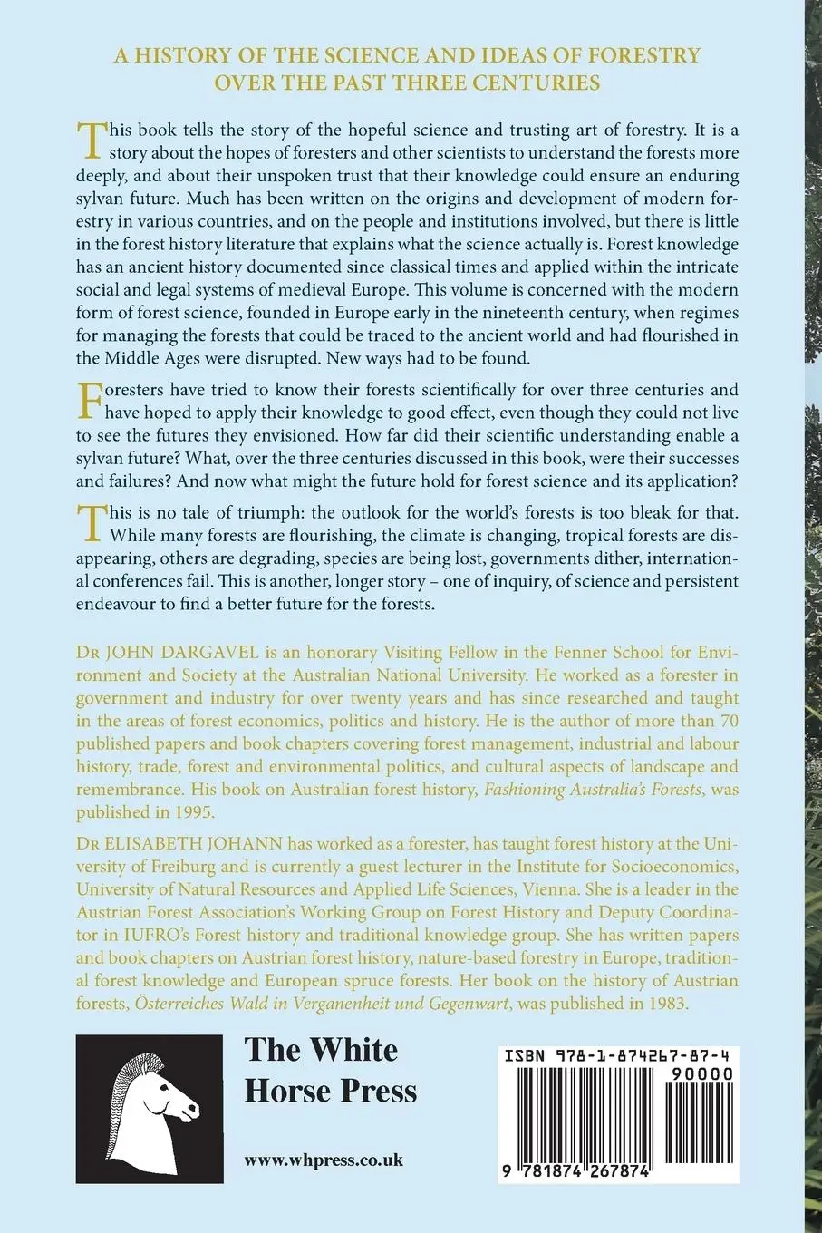 Rückseite: 9781874267874 | Science and Hope. A Forest History | John Dargavel (u. a.) | Buch