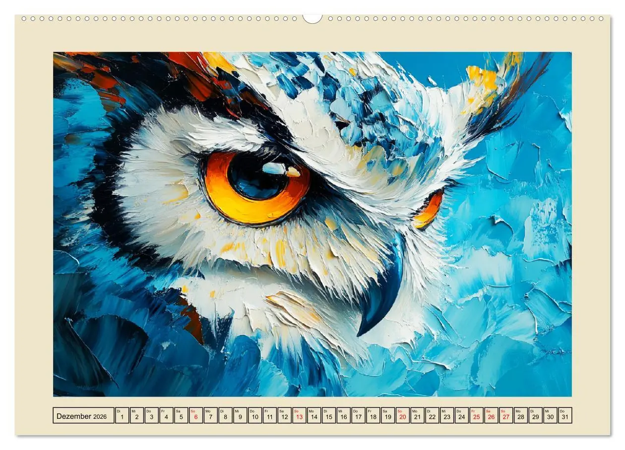 Bild: 9783457347874 | Bunte Eulenpoesie. Kunstvolle Vögel in Ölgemälde-Optik...